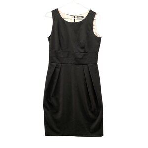 Sinequanone Womens Black Wool Blend Sheath Dress Size 0 Sleeveless LBD Career